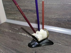 Buffalo Horn Pen Holder Tableware Reusable Multi-Purpose Blending Elegance and Durability for Pens Desk Decor High Quality - Product Image 1