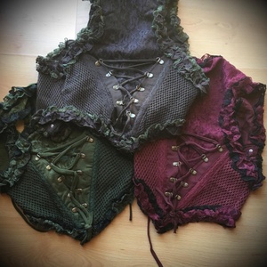 Stylish Handmade Lace Corset Vest For Women Adjustable Boho Festival Fashion Perfect For Layering Over Dresses And Tops - Product Image 3