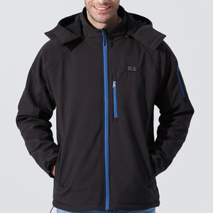 Soft-shell Windproof Waterproof 5v <b>USB</b> Electric <b>Heated</b> Jacket with Detachable Hood for Men and Women - Product Image 1
