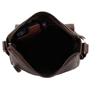 Sacs à bandoulière de voyage unisexe 2026 en cuir véritable 100 % avec fermeture éclair, confortables, écologiques et légers - Product Image 4