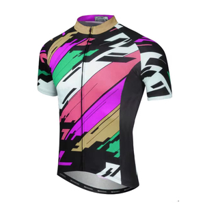 Maillot de Ciclismo para Hombre, Negro y Amarillo, Manga Corta, Transpirable, con Estampado por Sublimación, Cierre Frontal Completo, Ropa Deportiva - Product Image 5