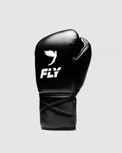 Gants de boxe MMA Fly Superlace Pro X 2 personnalisés en cuir de vachette véritable, avec poignées, pour sac de frappe, entraînement de boxeur, à lacets - Product Image 2