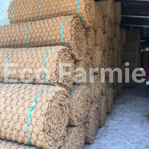 Geotextile natural woven coconut coir <b>mats</b> weaving coco fiber <b>mat</b> <b>rolls</b> exported from Vietnam - Product Image 3