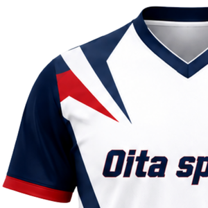 Manufacturer Custom Navy Blue Red White Sublimated Volleyball Jersey Short Sleeve Athletic Sports Shirt Team Competition Wear - Product Image 3