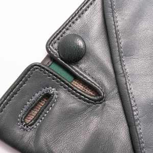 Meilleure édition de gants en cuir de mouton gris foncé unis, personnalisables, respirants, écologiques, longueur poignet, pour homme, hiver, extérieur - Product Image 6