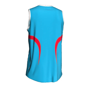 Maillot de basket personnalisé par sublimation, col en V, sans manches, en polyester anti-humidité, uniforme d'équipe unisexe pour adultes avec service OEM - Product Image 2