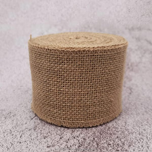 Rouleau de tissu de jute naturel écologique de 3 pouces (8 cm), 10 yards, ruban de jute, géotextile pour emballage cadeau, projets d'artisanat, mariage, maison - Product Image 3