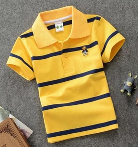 Nouveau T-shirt Polo Décontracté Tendance pour Garçons, Couleur Unie, 3-14 Ans, Été, en Polyester/Coton Tricoté - Product Image 2