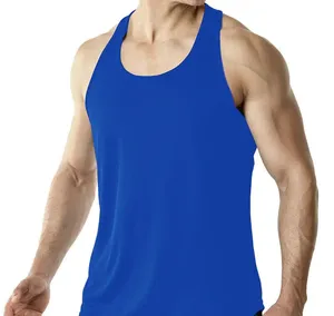 Camisetas sin Mangas para Hombre en Oferta, Ropa de Gimnasio de Alta Calidad, Colores Personalizados, Logotipo, Estilo Vintage, Poliéster/Algodón, Transpirable, Secado Rápido, Cuello Redondo - Product Image 3