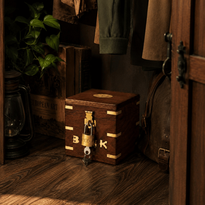Tirelire |   Tirelire en bois de palissandre indien |   Boîte de rangement pour pièces de monnaie de qualité supérieure, faite à la main, avec serrure et clé, décoration cadeau, luxe - Product Image 4