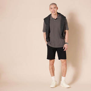 Men's Short Sleeve Polo <b>Shirt</b> Solid Color Regular Fit Cotton Jersey Casual Style O-Neck - Product Image 6