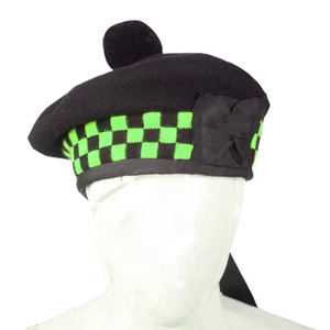 Gorro Balmoral Verde Vibrante Hecho a Mano en Escocia, OEM ODM, Gorros Tradicionales para Kilt, 100% Lana, Más Vendido - Product Image 1