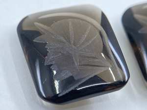 Quartz fumé, intaglio tête romaine, forme antique, cabochon, pierre précieuse, tailles assorties de 10x8mm à 25x18mm, lot pour la création de bijoux - Product Image 2