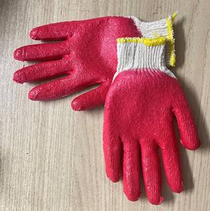 Gants de sécurité vietnamiens en coton tricoté avec revêtement en latex, anti-coupure, antidérapants, réutilisables, avec poignet en caoutchouc, jauge 10, pour la protection au jardinage - Product Image 5