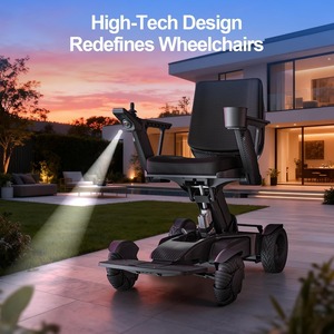 Fauteuil roulant électrique pliable pour adultes : télécommande et élévateur électrique inclus, dossier réglable, double moteur. - Product Image 5