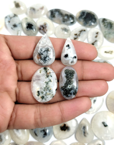 ควอตซ์ธรรมชาติทรงคาโบชอง หินพลอยทำมือสำหรับทำเครื่องประดับ - Product Image 5