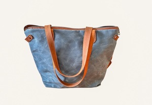 Sac fourre-tout en cuir et toile vintage, sac à bandoulière, sac de voyage, sac de travail, sac de shopping, durable, grande capacité, imperméable, broderie ouverte - Product Image 3