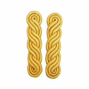 Premium Customizable Cotton & Polyester Uniform Shoulder Boards | Wholesale Duty Epaulettes with Gold Piping - Product Image 3