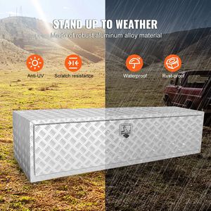 Cassone per Camion in Alluminio Rinforzato 152x61x61 cm con Piastra Diamantata, Chiavi di Blocco, Resistente all'Acqua, Accessori per il Controllo del Carico - Product Image 4