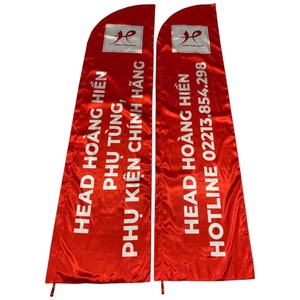 Drapeau plume personnalisé avec mât en aluminium, impression numérique sur polyester, bannière promotionnelle durable et portable pour événements sportifs - Product Image 4