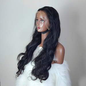 Perruque 13x4 Body Wave en Cheveux Humains Bruts Vietnamiens HD Transparente Pré-coupée avec Nœuds Décolorés pour Femmes Noires - Product Image 2