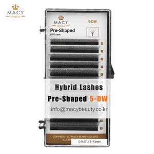 Cils hybrides préformés 5-DW DIY Lash MACY BEAUTY KOREA Extensions de cils de qualité supérieure Vente en gros de cils Étiquette privée personnalisée - Product Image 1