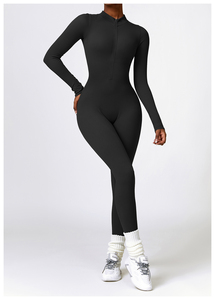 Combinaison de yoga pour femme, taille haute, bleu uni, sans manches, dos nu, effet push-up, bretelles spaghetti, coupe ajustée - Product Image 5