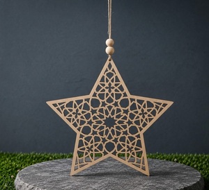 Adornos Colgantes de Madera Hueca para Ramadán Mubarak, Artículos para Fiestas Islámicas, Compra al por Mayor - Product Image 3