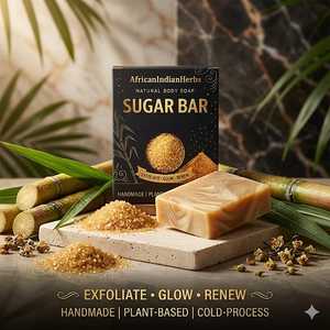 Savon en barre infusé au sucre, savon de bain premium, formule naturelle pour les soins de la peau, nettoyage doux, mousse crémeuse, texture douce, soin quotidien du corps - Product Image 2