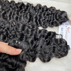Venta caliente Birmano Curl Hair Raw Extensiones de cabello vietnamita Color natural Sin caída Sin enredos - Product Image 6