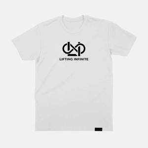 Lifting Infinite <b>Men's</b> White Short Sleeve 100% Cotton <b>T</b>-<b>Shirt</b> Regular Fit O-Neck Casual Printed Letter Design Front Logo - Product Image 1