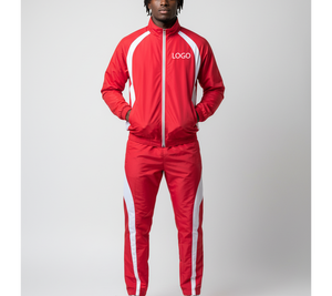 Men's Black <b>White</b> Track Suit Hooded Sporty Set Breathable 100% Cotton Streetwear Color Blocking Winter Wear - Product Image 1