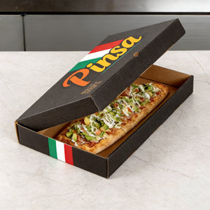 Custom Logo Size Biodegradable Eco-Friendly Disposable Paperboard Lined Corrugated Pizza Box for Restaurant Takeaway EcoRev - Product Image 5