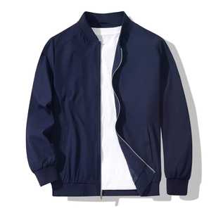 Blousons pour hommes entièrement personnalisables, avec fermeture éclair intégrale et poignets ajustables, couleur graphite, blouson bomber utilitaire tissé pour hommes, confortable, service OEM - Product Image 1