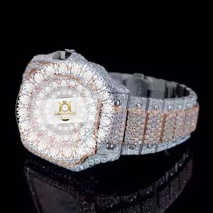 Montre de luxe en quartz avec diamants Moissanite VVS pour homme, boîtier carré en acier inoxydable, style hip-hop, bijoux de mode - Product Image 3