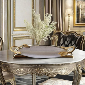 Offre spéciale Plateau en acier inoxydable de couleur or de luxe pour la maison Plateau de service décoratif - Product Image 4