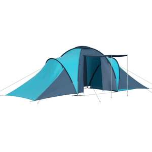 Tente de camping bleue et bleu clair pour 6 personnes - Product Image 2