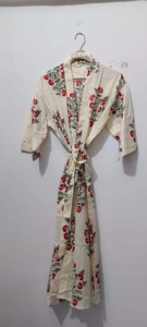 Bata Kimono 100% Algodón con Estampado Animal, Suave, para Dama de Honor, Talla Única, para Todas las Estaciones - Product Image 5