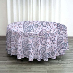 Beautiful Cotton Hand Block Printed <b>Table</b> Cover <b>for</b> Wedding Restaurant Kitchen & Dining Manufacturer - Product Image 1