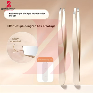 Pince à épiler en acier inoxydable, pointes de précision durables, outil professionnel d'épilation avec une prise en main confortable - Product Image 2