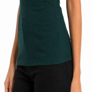 Camiseta sin mangas de punto para mujer, de color liso, ajustada, suave, elegante, elástica, cómoda, informal, ligera, ecológica, para uso diario - Product Image 5
