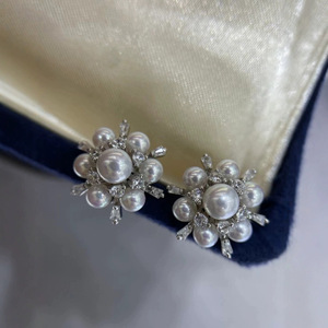 925 <b>Silver</b> Long Tassel Pearl Earrings Elegant Super Fairy <b>Stud</b> Earrings with Versatile Luxury Temperament - Product Image 1