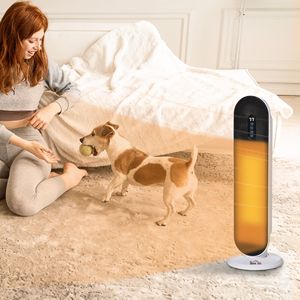 1500W/1000W spazio domestico stufe elettriche portatili con 45 gradi di oscillazione telecomando 24H Timer e protezione contro il surriscaldamento - Product Image 2