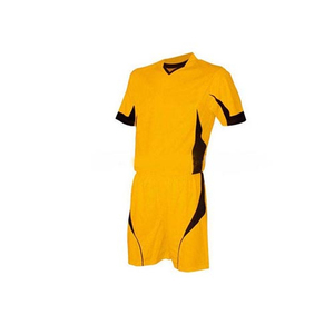 Kit d'uniforme de rugby personnalisé imprimé numériquement, maillot jaune et noir à manches courtes et short pour l'entraînement et les matchs en club - Product Image 2
