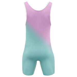 ชุดซิงเกิลเล็ตสำหรับนักมวยปล้ำชายคุณภาพดีที่สุด ทรงเข้ารูป ชุดบอดี้สูทแบบไม่มีแขน สำหรับออกกำลังกายและยกน้ำหนัก - Product Image 2