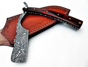 Maquinilla de Afeitar de Lujo de Acero de Damasco de Una Sola Hoja, Maquinilla de Seguridad Recta para la Cara de Hombres y Barberos SJ SJ-RZR-954 - Product Image 4