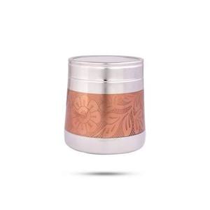 Boîte alimentaire ronde en acier inoxydable, hermétique, motif oriental sculpté, 1 couche, pour conserver la fraîcheur - Product Image 2