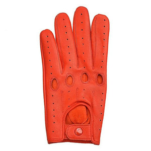 Gants de conduite pour hommes de haute qualité, en cuir de chèvre véritable, confortables, antidérapants, pour les voyages, style uni, quatre saisons - Product Image 6
