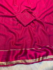 Sari de viscosa georgette de último diseño, superventas, listo para comprar, en stock, con blusa a juego para mujer, para fiestas, hecho en India - Product Image 5