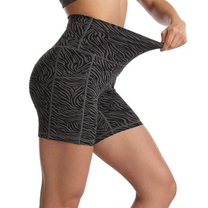 Short de sport taille haute pour femmes en gros Gym Fitness Compression Shorts de course poches profondes Sport tissu dames butin - Product Image 1